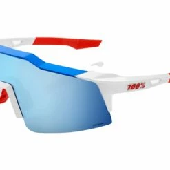 Lunettes 100% Speedcraft SL Total Energies Team Matte Blanc/Metallic Verres Miroir Multicouche Bleue Hiper Blanc / Bleu