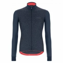 Maillot Manches Longues Santini Colore Puro Bleu