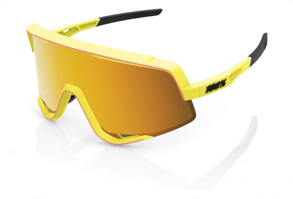 Lunettes 100% Glendale Soft Tact Wahsed Out Neon Yellow / Fumé + Verres De Rechange Blanc / Orange