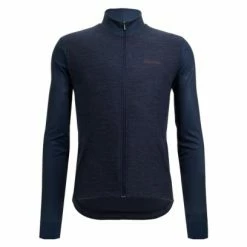 Maillot Manches Longues Santini Colore Puro Bleu