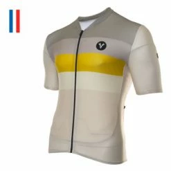 Maillot Manches Courtes LeBram Izoard Sable Coupe Ajustée Kaki / Vert