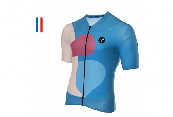 Maillot Manches Courtes LeBram Testanier Bleu Coupe Ajustée Bleu / Blanc
