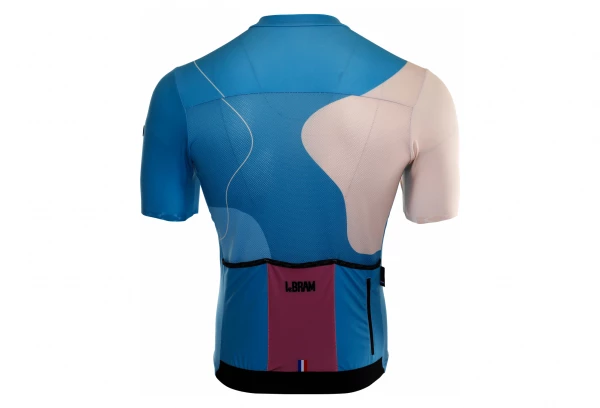 Maillot Manches Courtes LeBram Testanier Bleu Coupe Ajustée Bleu / Blanc – Image 5