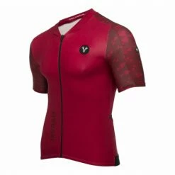 Maillot Manches Courtes LeBram Loze Bordeaux Coupe Aero Jaune