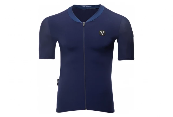 Maillot Manches Courtes LeBram Allos Bleu Coupe Aero – Image 2