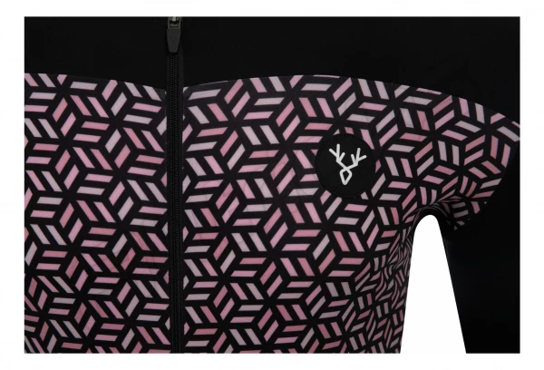 Maillot Manches Courtes LeBram Croix De Fer Noir Saumon Coupe Ajustée Noir / Jaune – Image 3