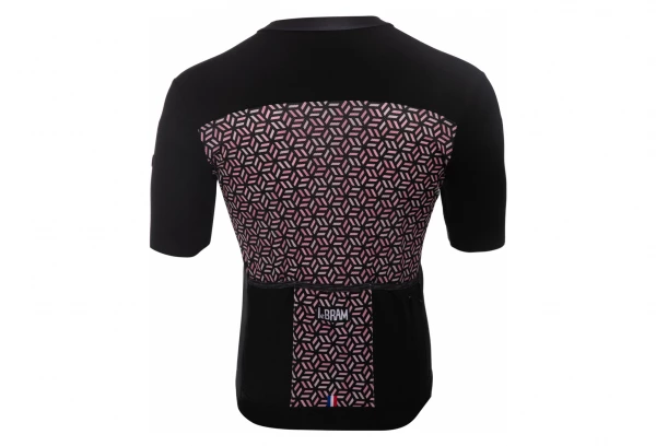 Maillot Manches Courtes LeBram Croix De Fer Noir Saumon Coupe Ajustée Noir / Jaune – Image 4