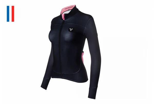 Maillot Manches Longues LeBram Croix Fry Noir / Rose Femme – Image 6