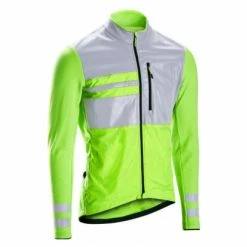 Maillot Manches Longues Hiver Triban RC500 Jaune Fluo