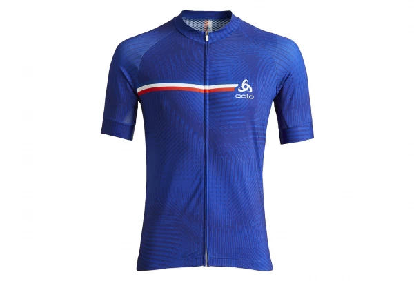 Maillot Manches Courtes Odlo Performance France Bleu