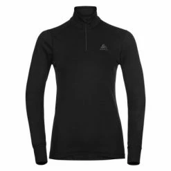 Maillot Manches Longues 1/2 Zip Femme Odlo Active Warm Eco Noir