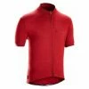 Maillot Manches Courtes Triban Cyclotouriste Merinos Rouge