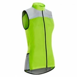 Gilet Coupe Vent Femme Triban Norme EN1150 Jaune Fluo