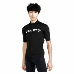 Maillot Manches Courtes Craft Essence Bike Noir Blanc