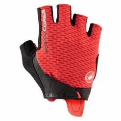 Gants Castelli Rosso Corsa Pro V Rouge Rouge / Noir