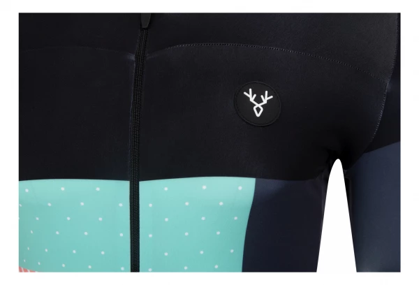 Maillot Manches Courtes LeBram Portet Noir Coupe Ajustée Bleu / Rose – Image 3