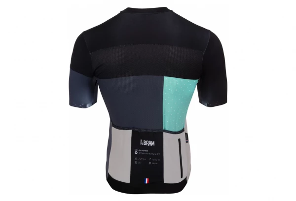 Maillot Manches Courtes LeBram Portet Noir Coupe Ajustée Bleu / Rose – Image 4