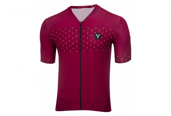 Maillot Manches Courtes LeBram Luz Ardiden Bordeaux Coupe Ajustée Rouge / Rouge – Image 3