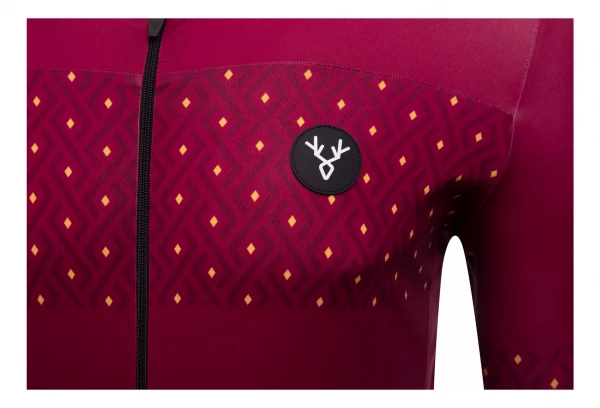 Maillot Manches Courtes LeBram Luz Ardiden Bordeaux Coupe Ajustée Rouge / Rouge – Image 5