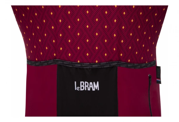 Maillot Manches Courtes LeBram Luz Ardiden Bordeaux Coupe Ajustée Rouge / Rouge – Image 6