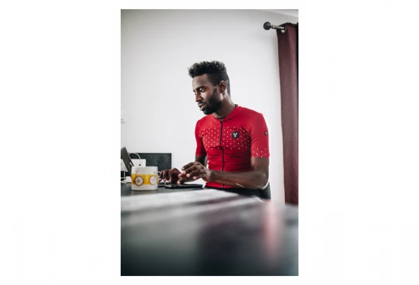 Maillot Manches Courtes LeBram Luz Ardiden Bordeaux Coupe Ajustée Rouge / Rouge – Image 8