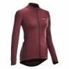 Maillot Manches Longue Femme Triban RC900 Merinos Bordeaux