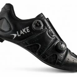 Chaussures Route Lake CX241-X Noir/Argent Version Large