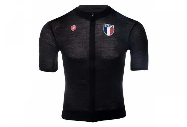 Maillot Manches Courtes Castelli France 2.0 Noir
